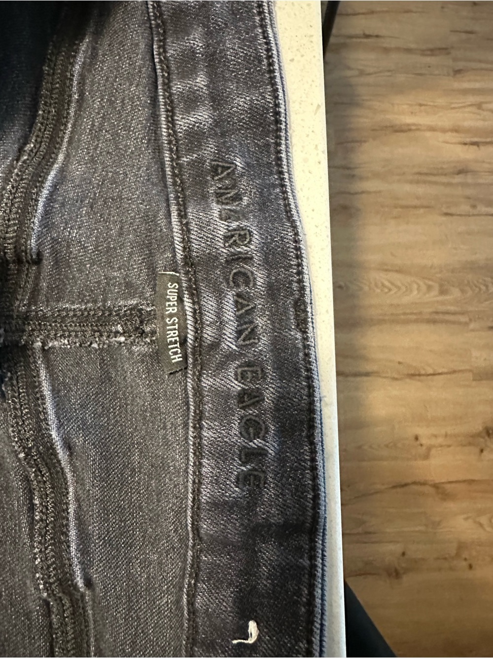 American Eagle Outfitters Women's 20 Long Distressed Black Jeans - Picture 5 of 12
